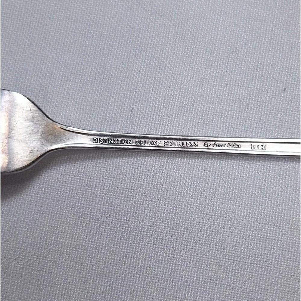 6 Oneida Stainless Cocktail Seafood Pickle Forks Colonial Artistry Distinction